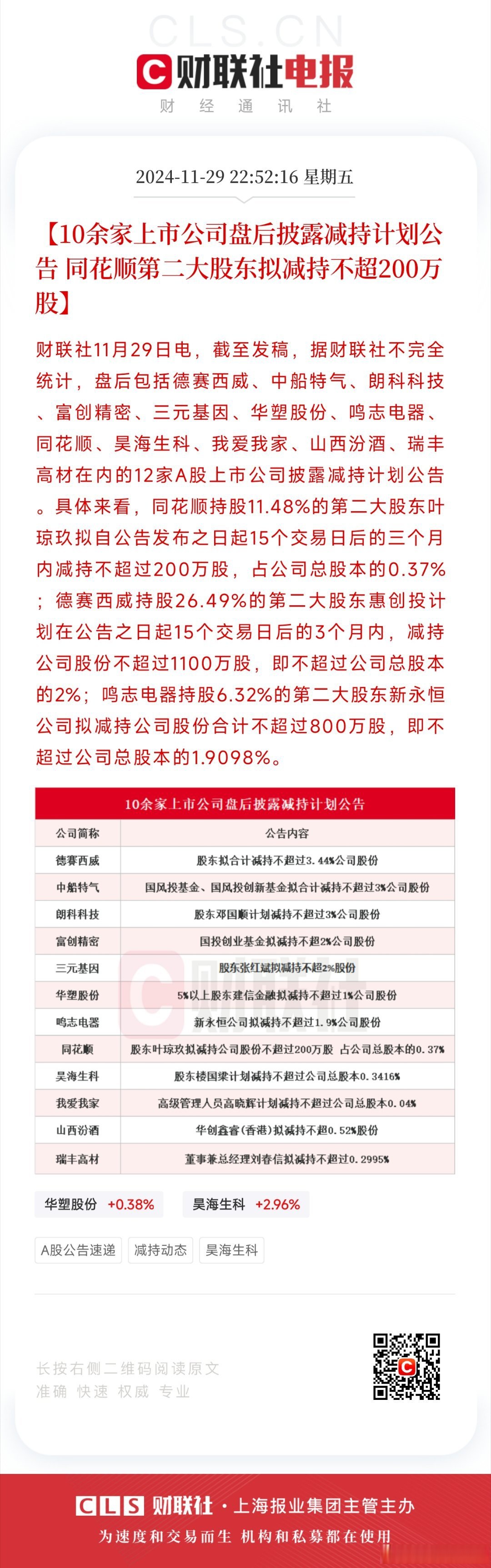 拱东医疗持股5%以上股东及总经理拟减持