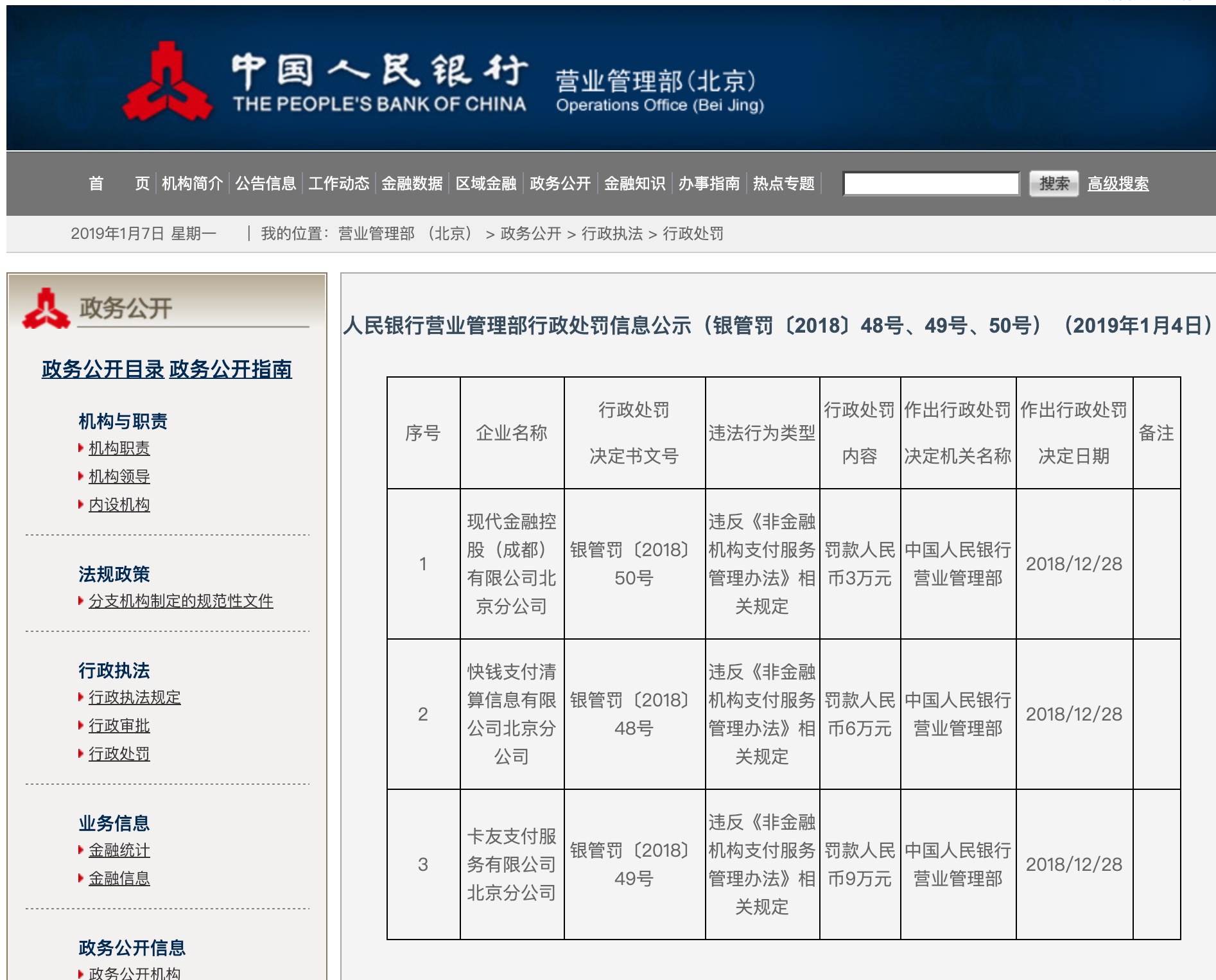 因违反清算管理规定等两项违规 顺丰支付被罚21万